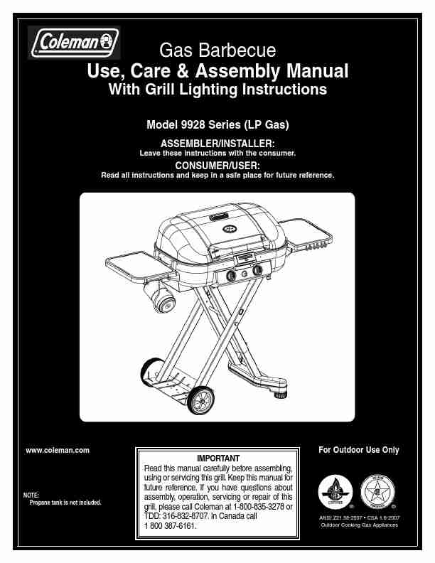 Coleman Gas Grill 9928 Series-page_pdf